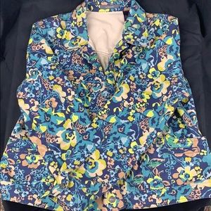Jean flower jacket